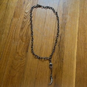 HipChik Gun Metal Chain Necklace